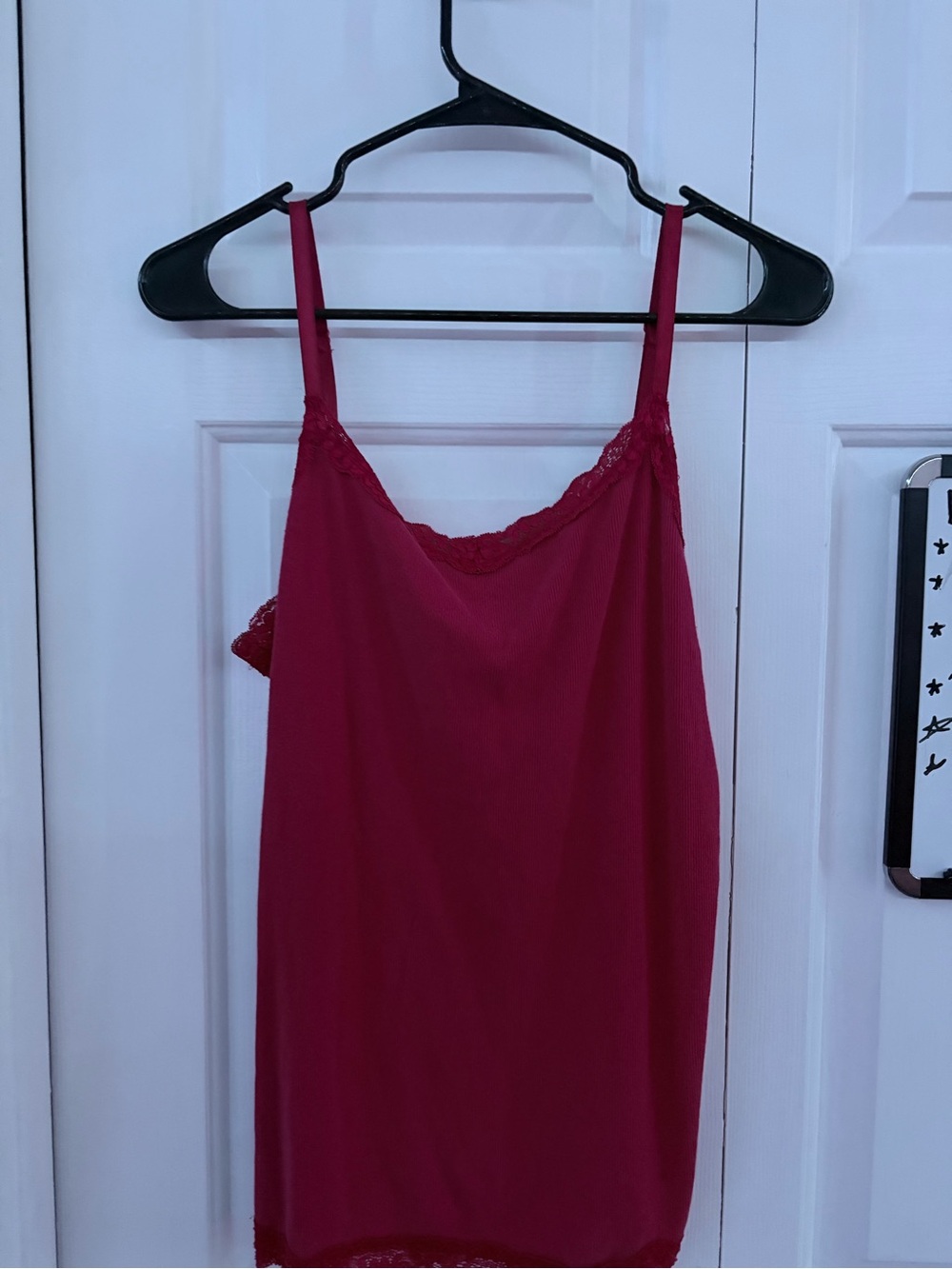 Faded Glory Berry Lace-Trim Camisole Tank